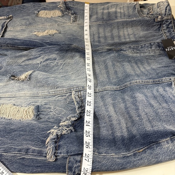 NWT boohooMAN Jeans Sz 46 Button Fly Plus Relaxed Rigid Ripped Carpenter Cargo - Picture 15 of 15